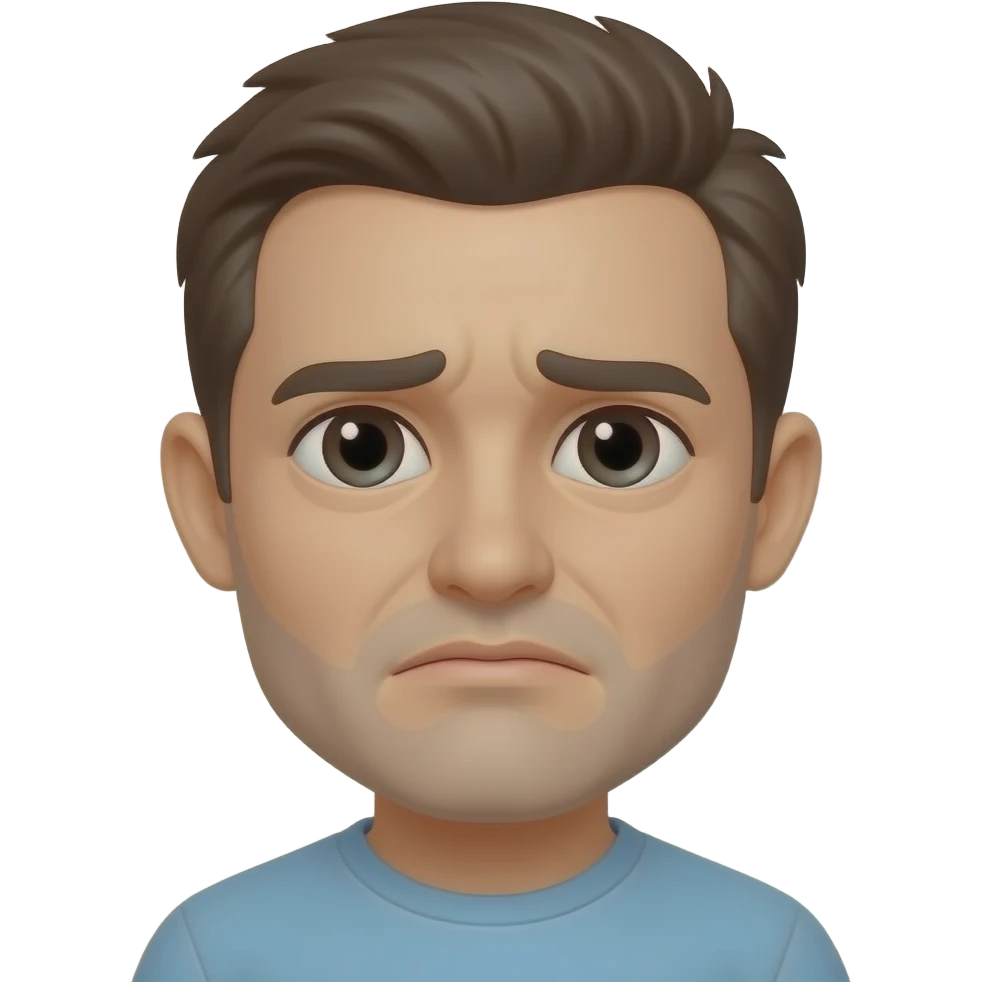 Can’t be happy mouth emoji