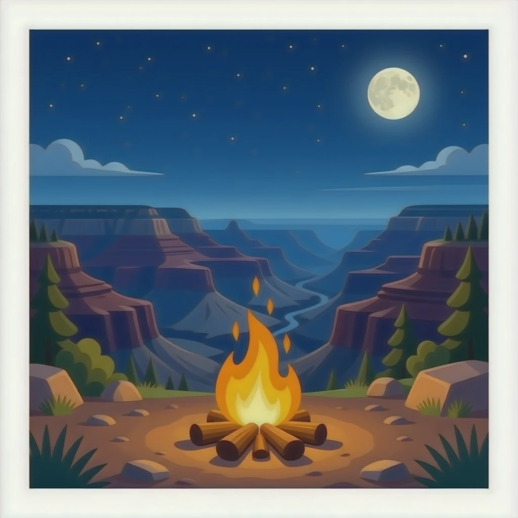 campfire at grand canyon emoji