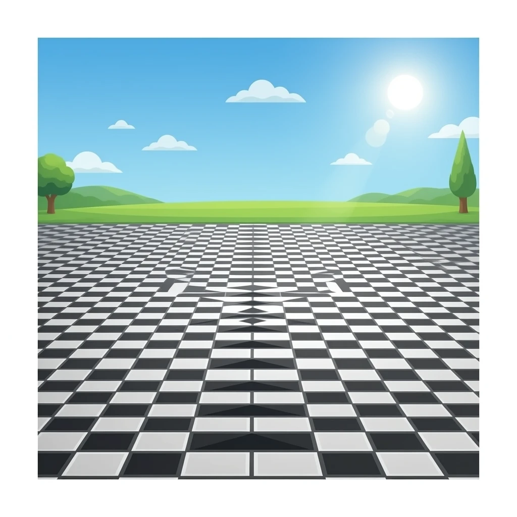 Black and white tiles  Masonic with no trees emoji