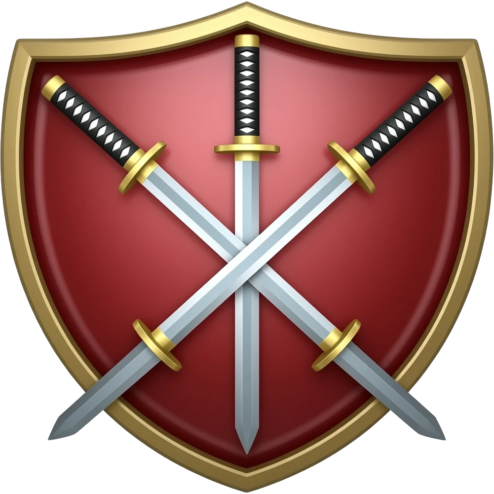 3 katanas blason emoji