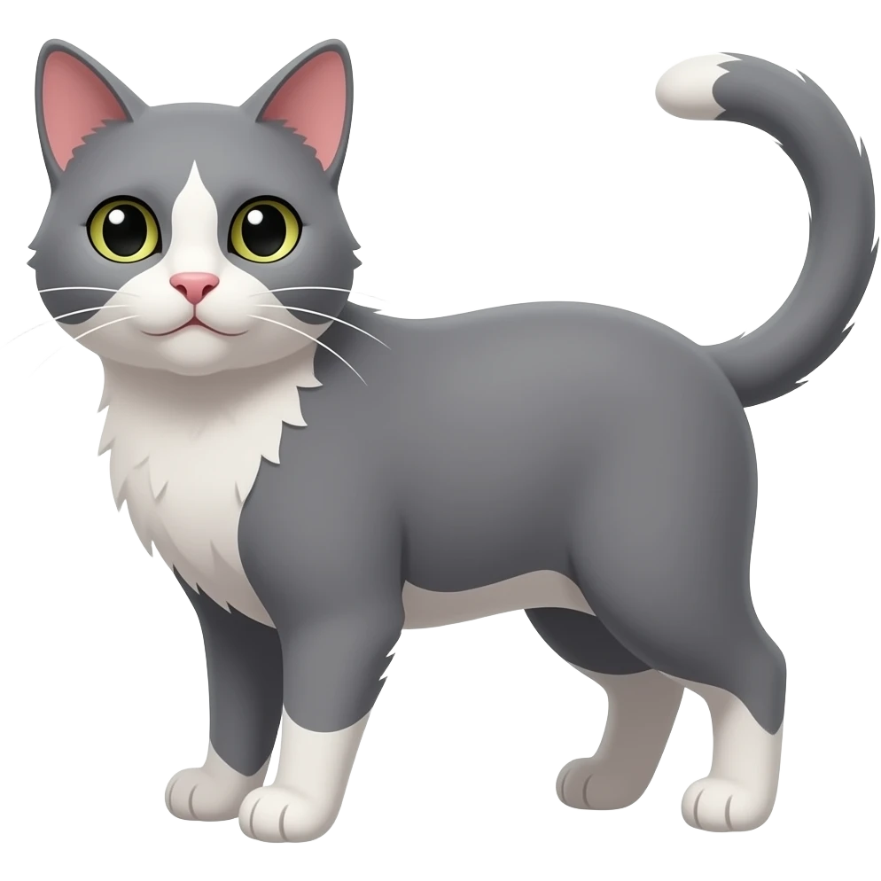 all gray cat emoji