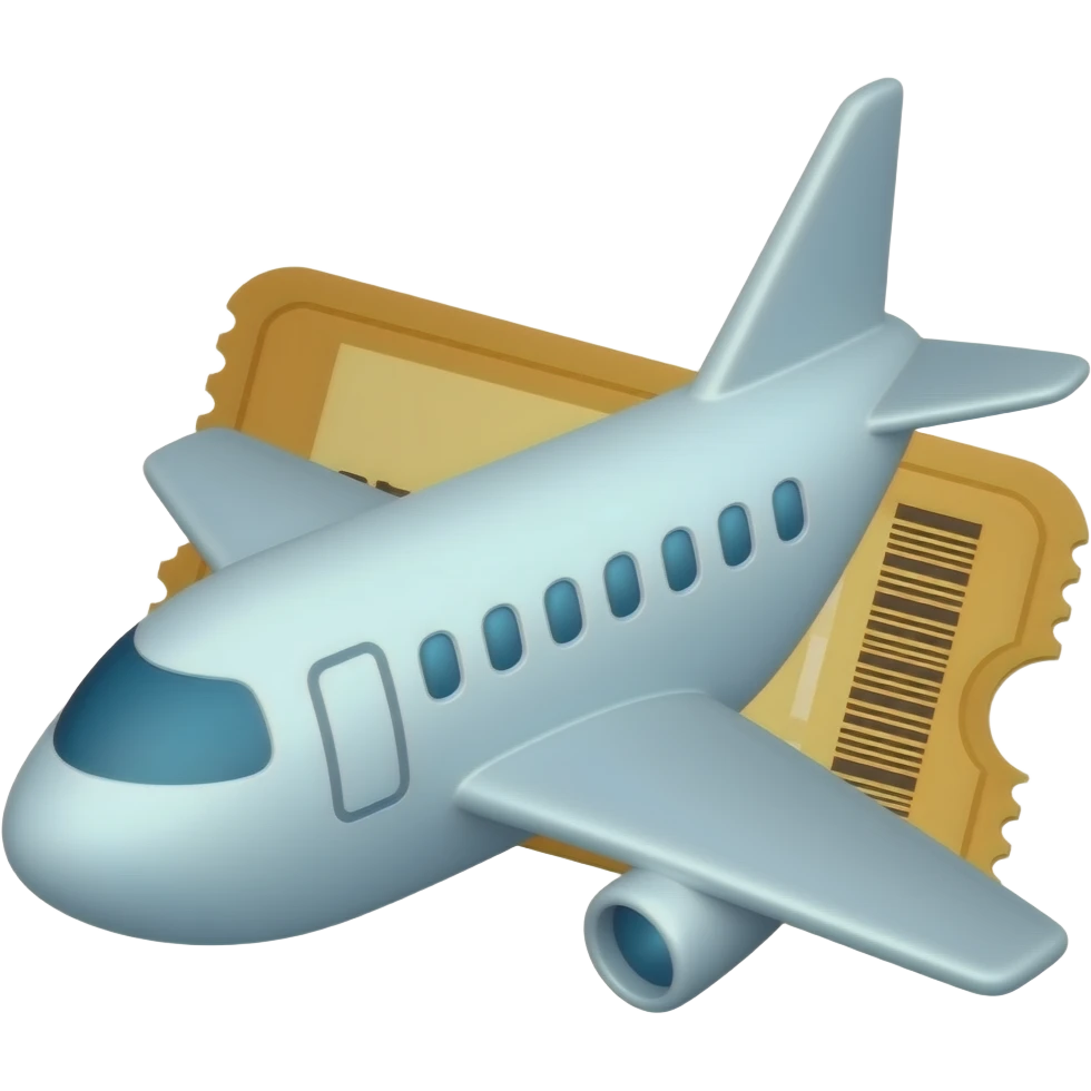 ticket for airplane emoji