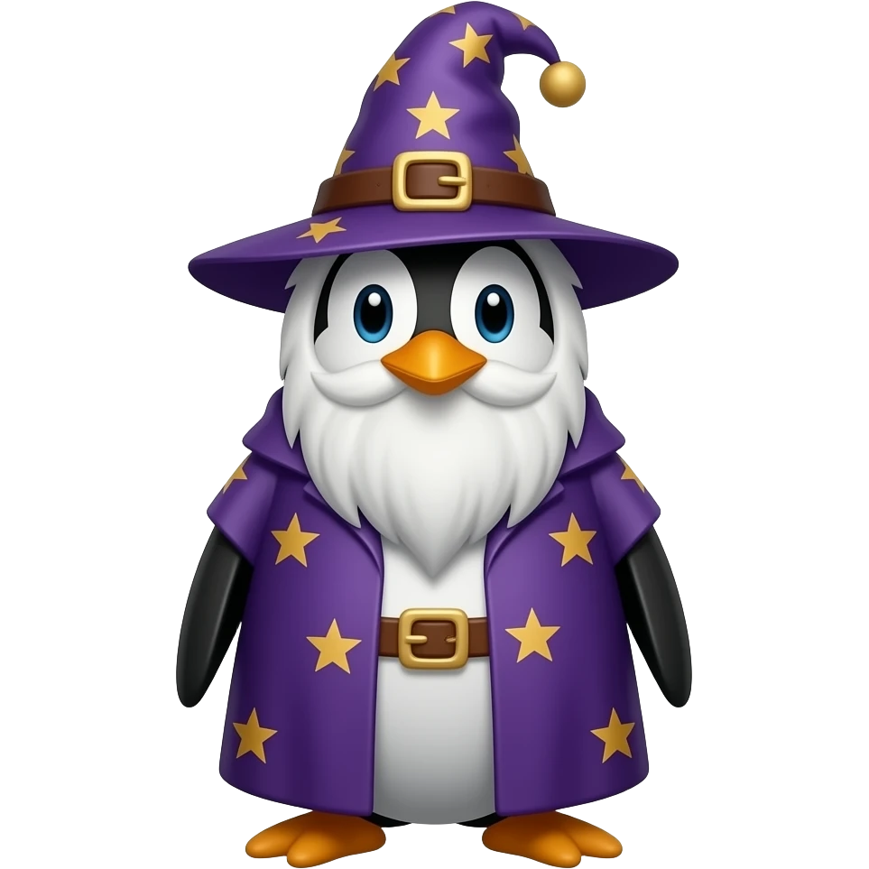 Penguin Wizard emoji