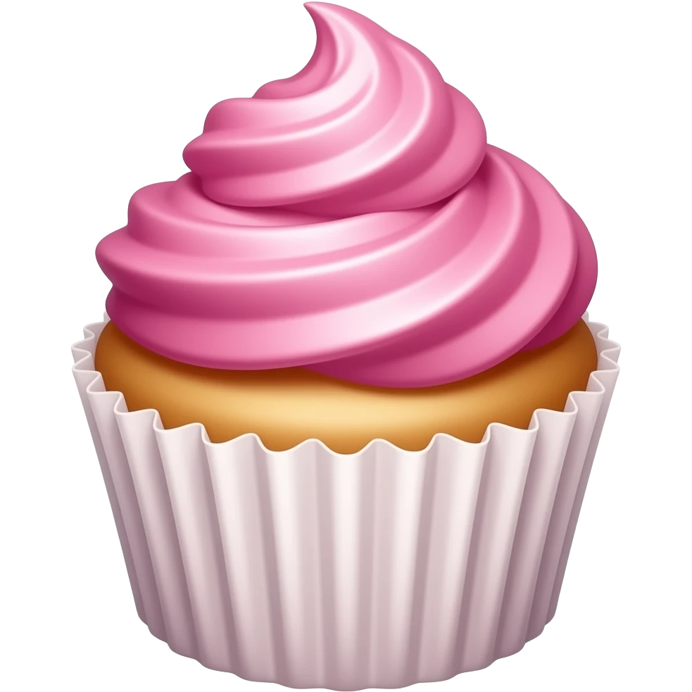 Cupcake with pink icing emoji