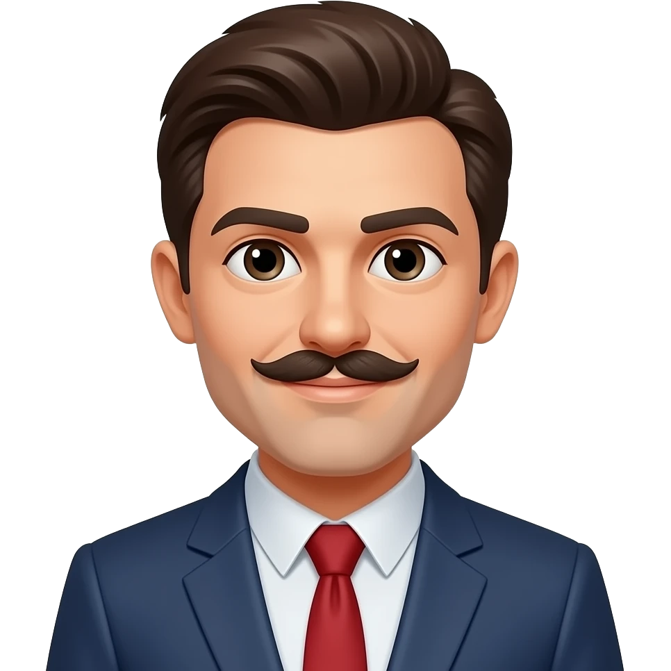 A man with a mustache emoji