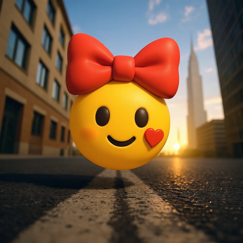 Remove the background, keep the bow edges crisp and clear, preserve the wide-angle photography style, with no background (transparent). emoji