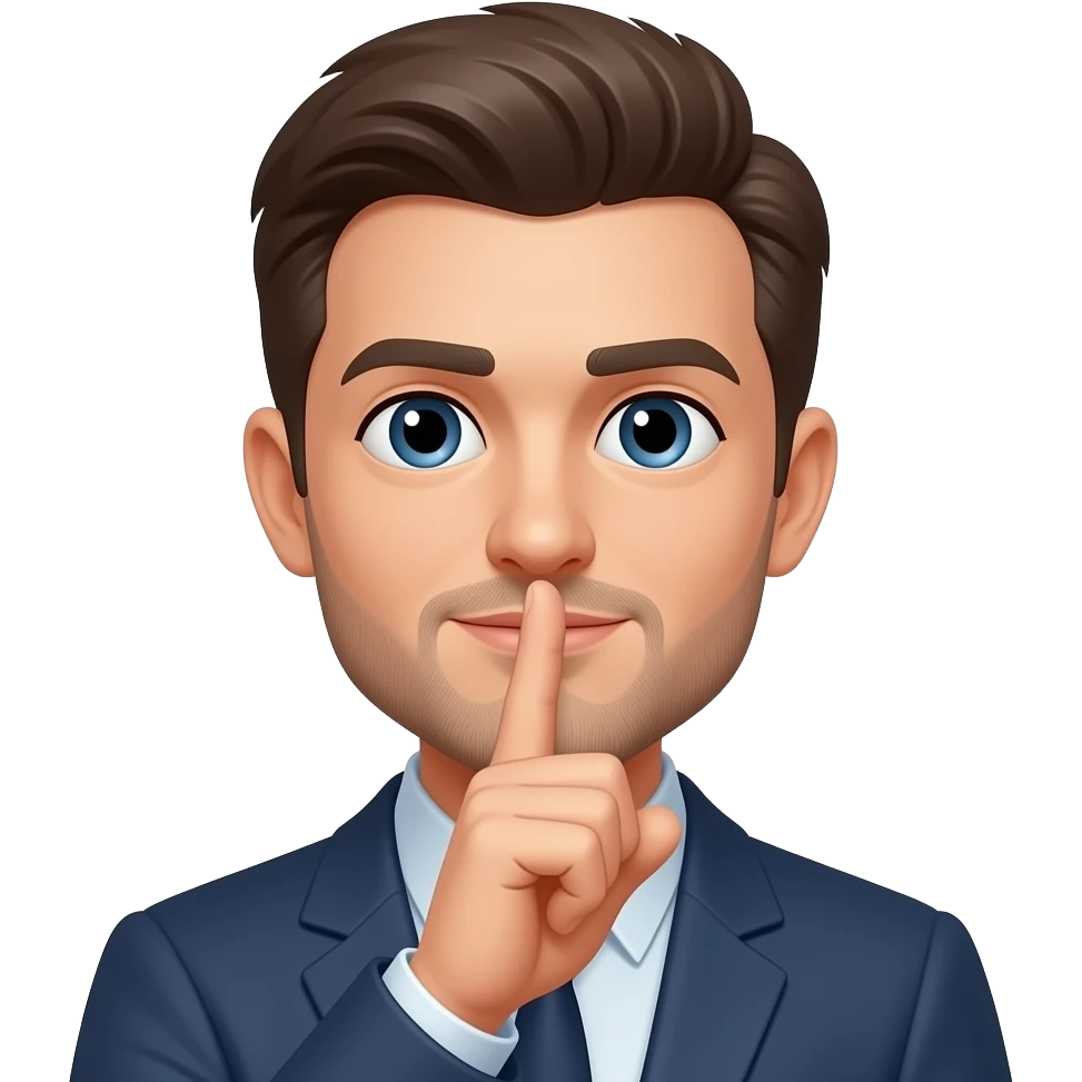 hombre haciendo silencio emoji