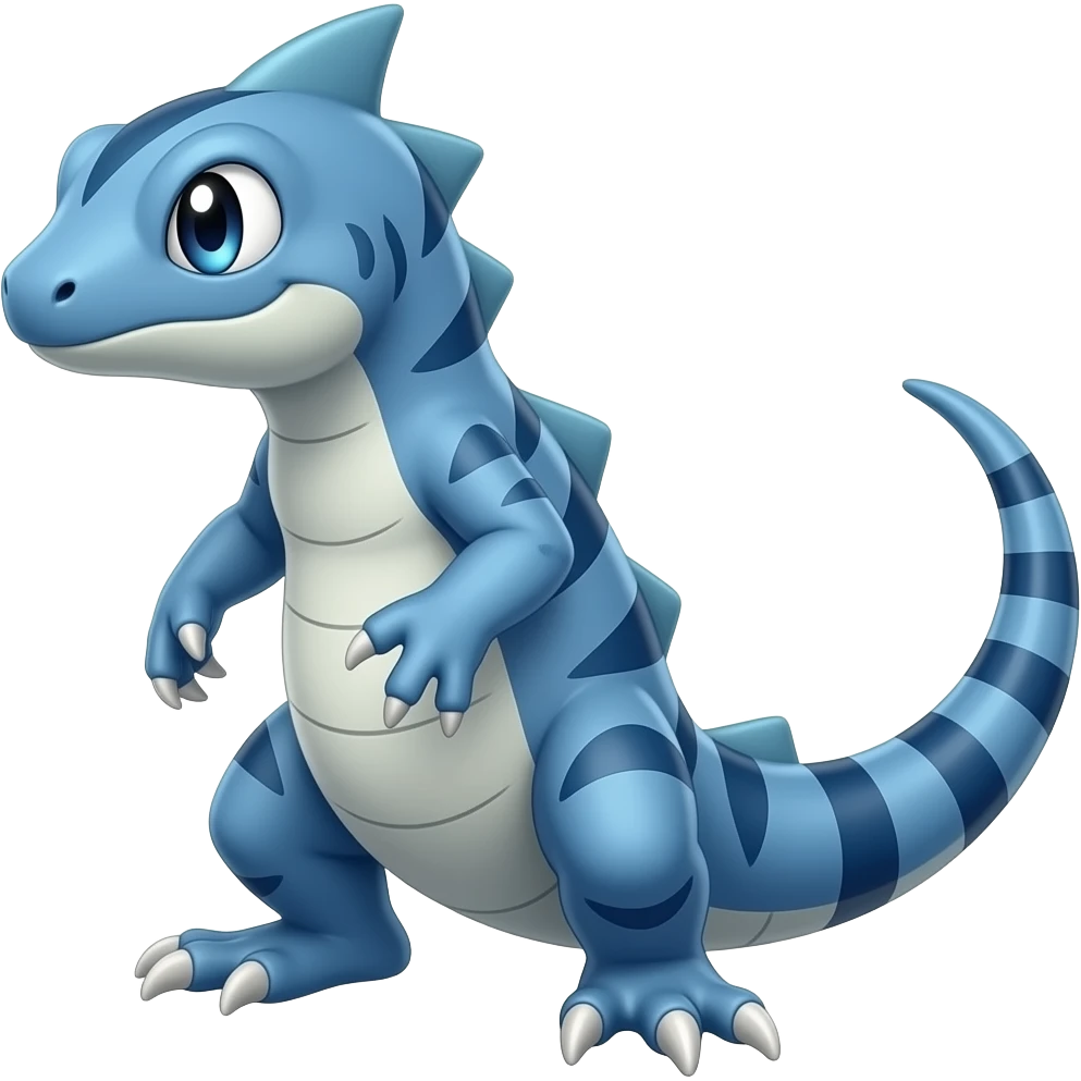 blue lizard greymon emoji