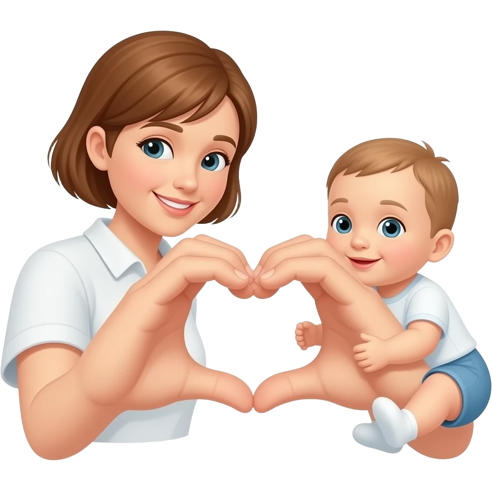 Mom&bay hand feeling Imoji emoji