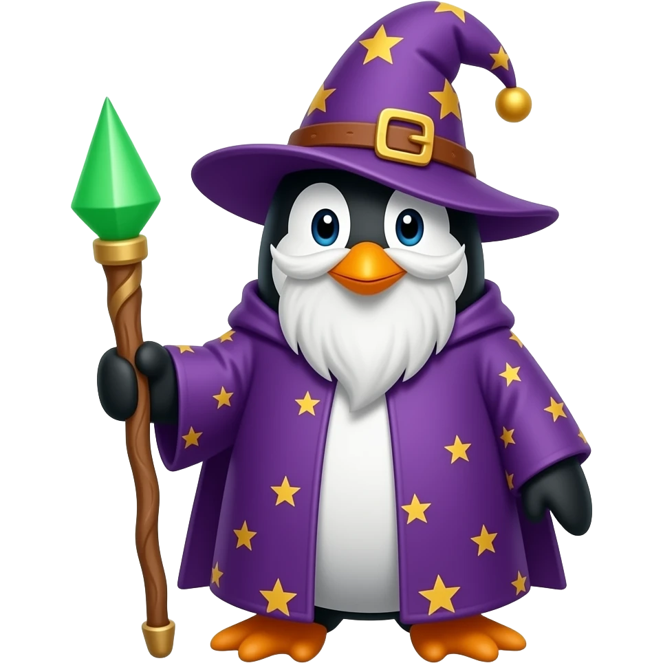Penguin Wizard emoji