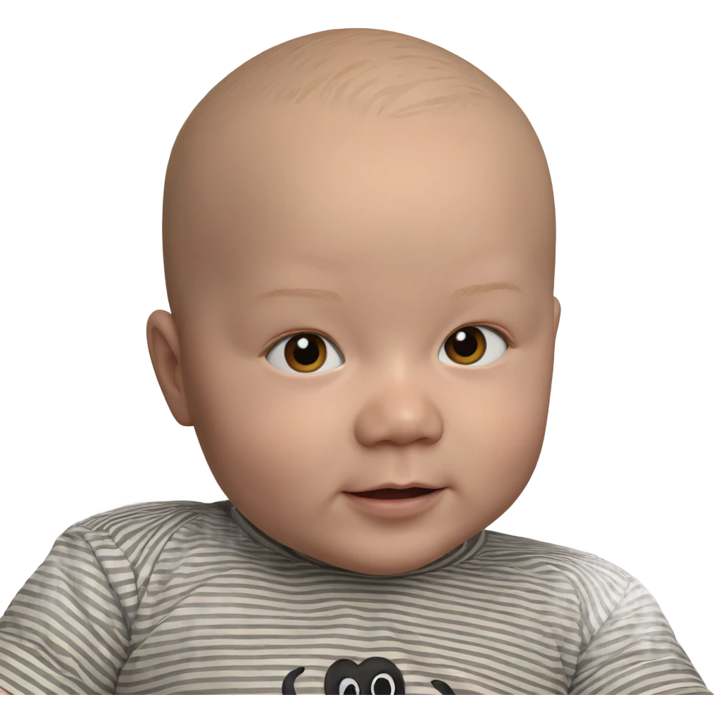 bald boy in striped shirt emoji