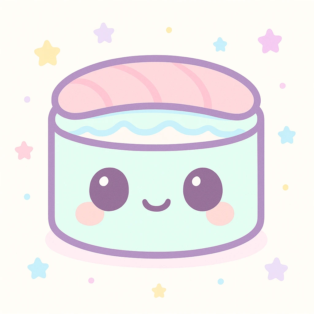 kawaii style sushi roll emoji