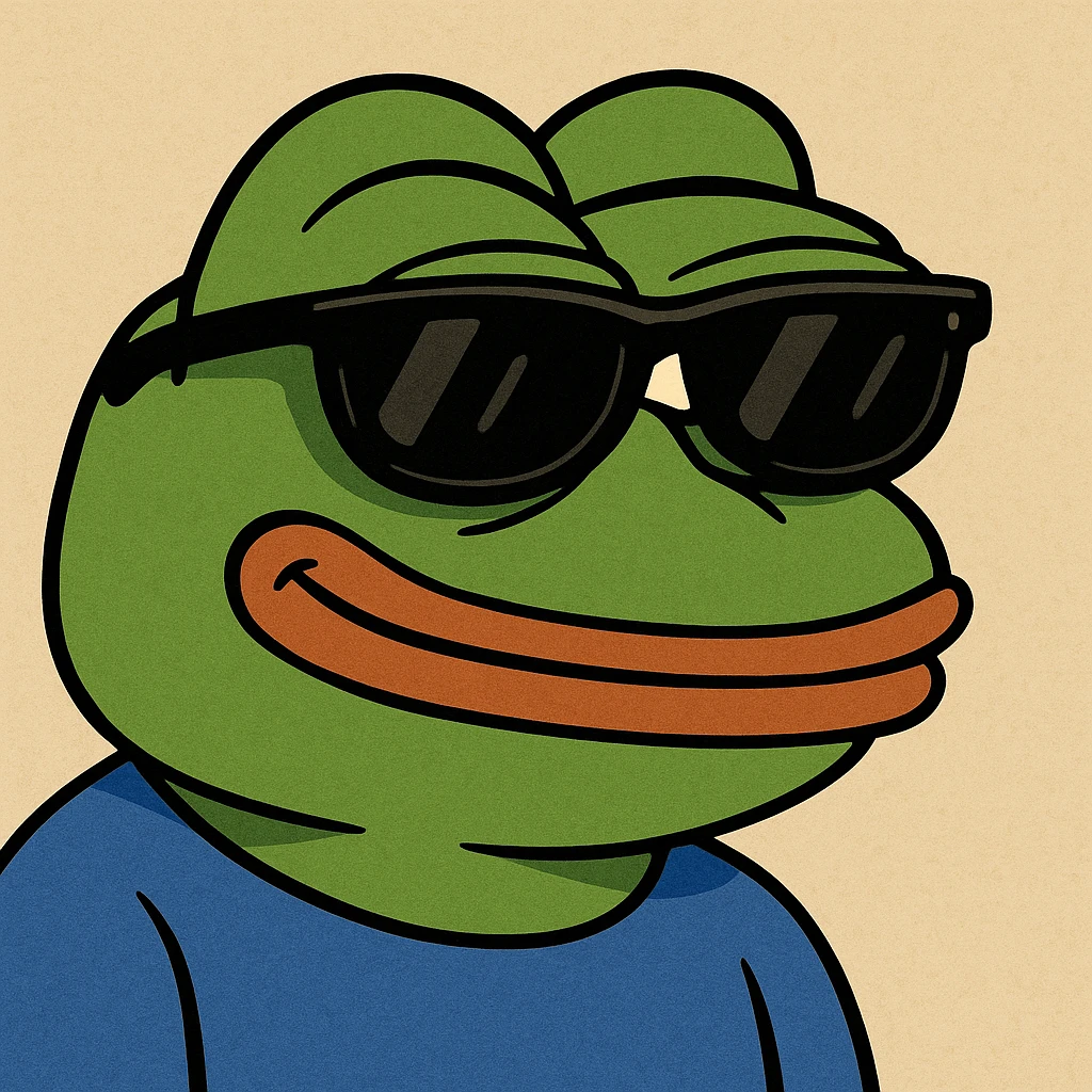 pepe the frog with sunglasses emoji