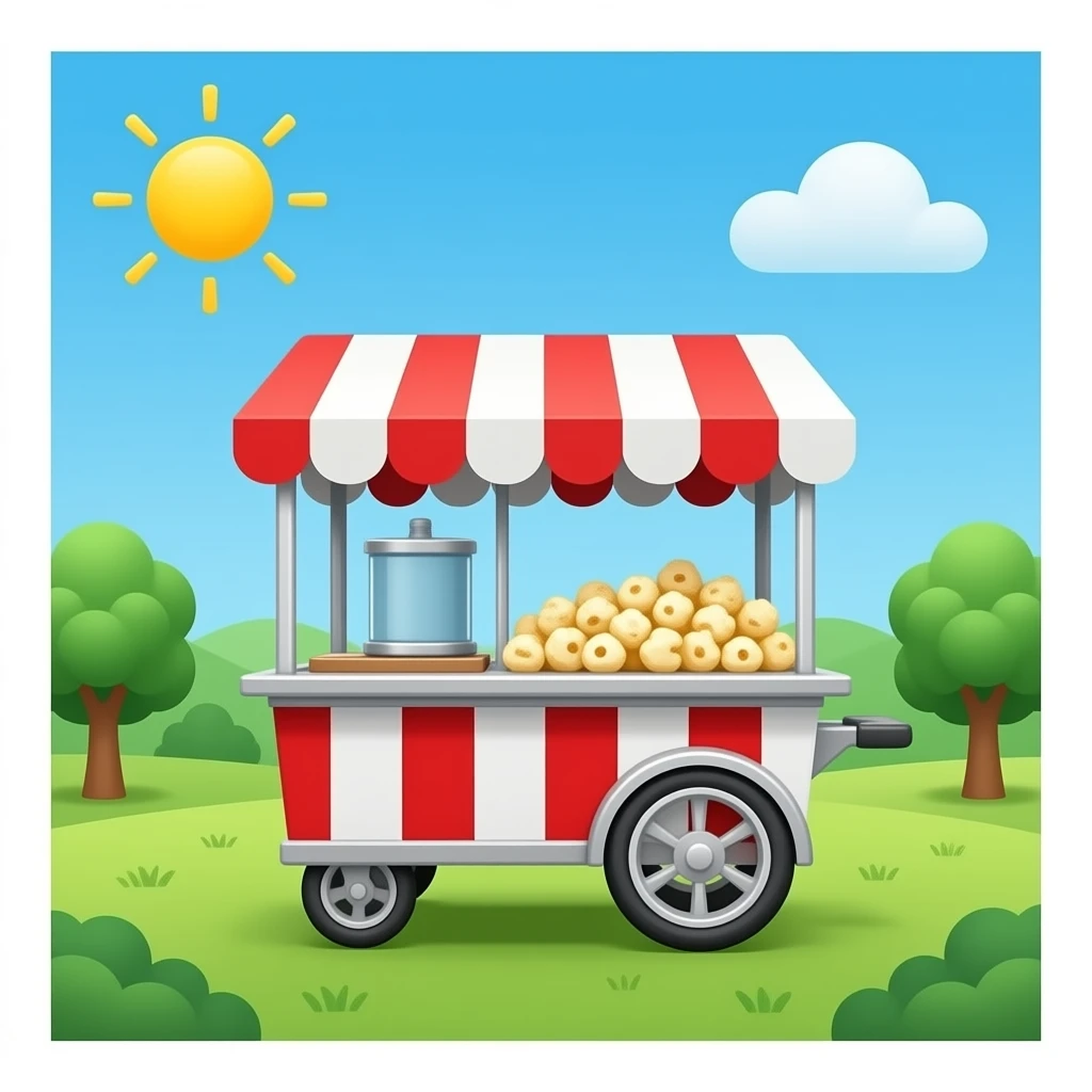 Popcorn cart emoji