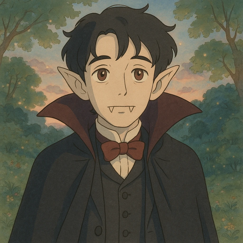 vampire, ghibli style emoji