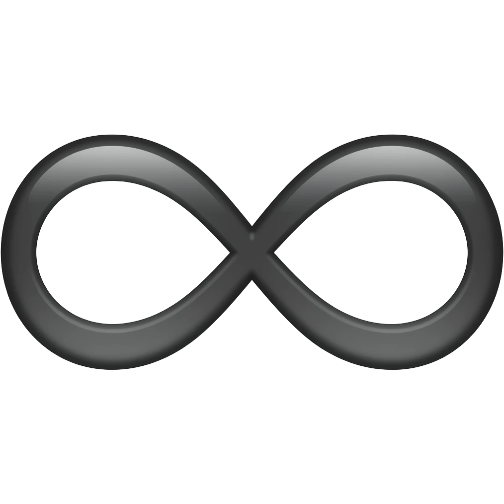 Siyah Sonsuz işareti emoji