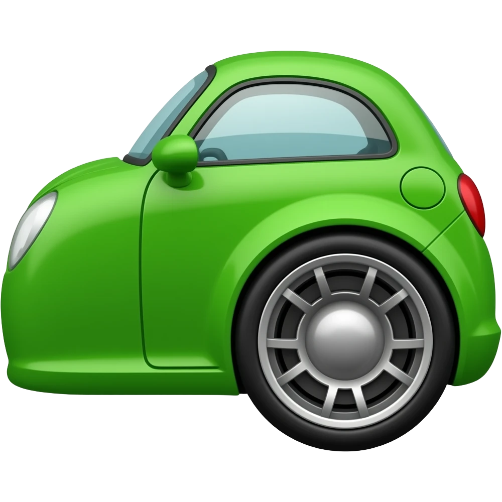 vibrant green color full car with side view emoji
