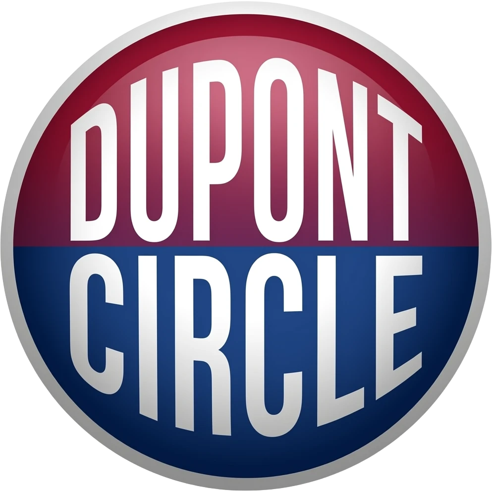 the words DUPONT CIRCLE written bold and clearly, with a circle around it emoji