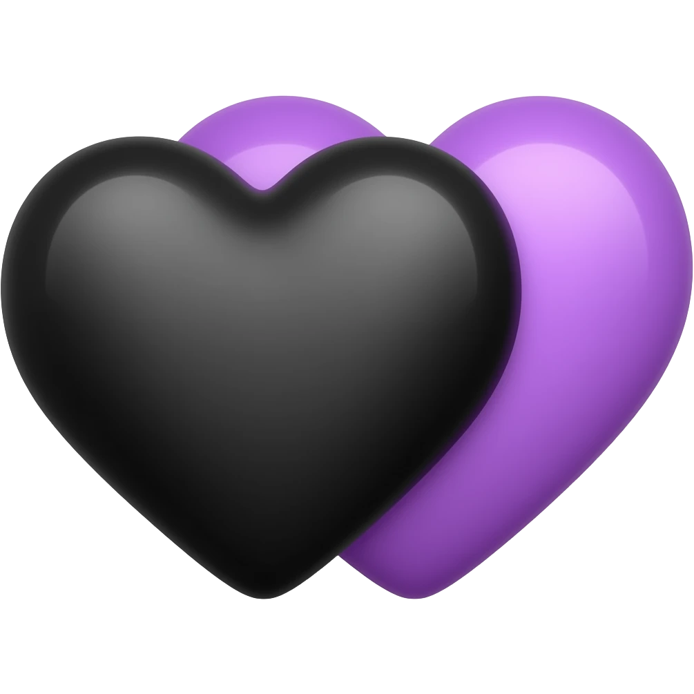🖤💜 combine these two very nicer and cutesy emoji