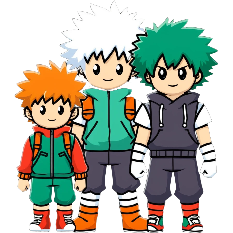 Bakugo and Deku from My Hero Academia standing side by side emoji
