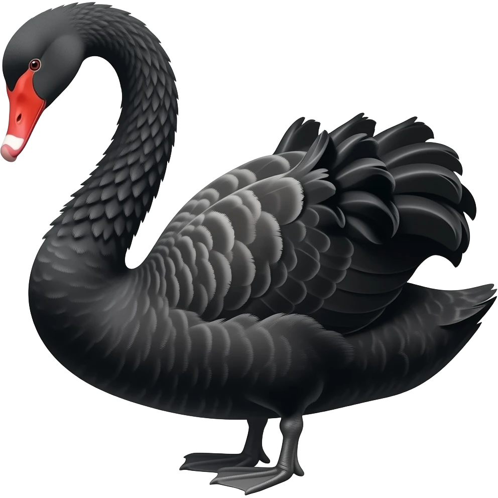Dramatic black swan emoji