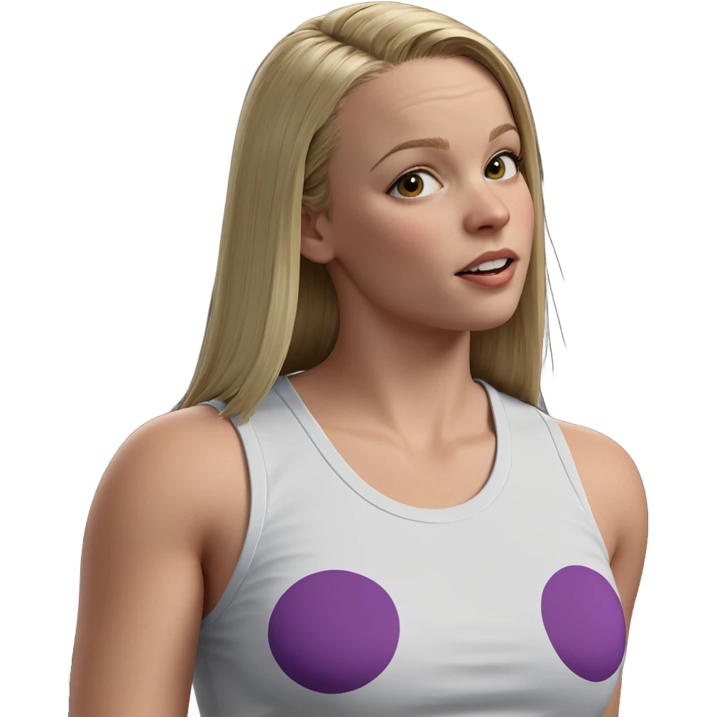 blonde girl in casual attire emoji