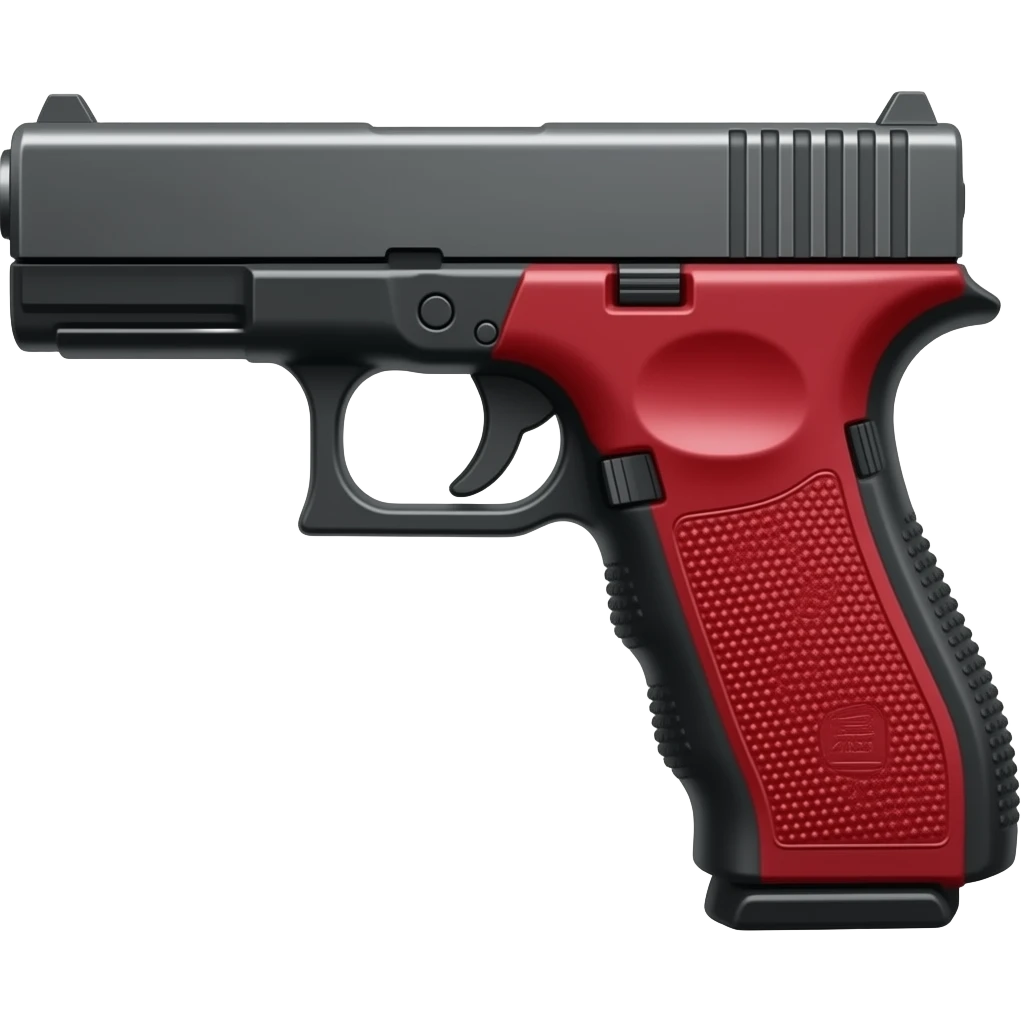 Glock Gun red Handle right side emoji