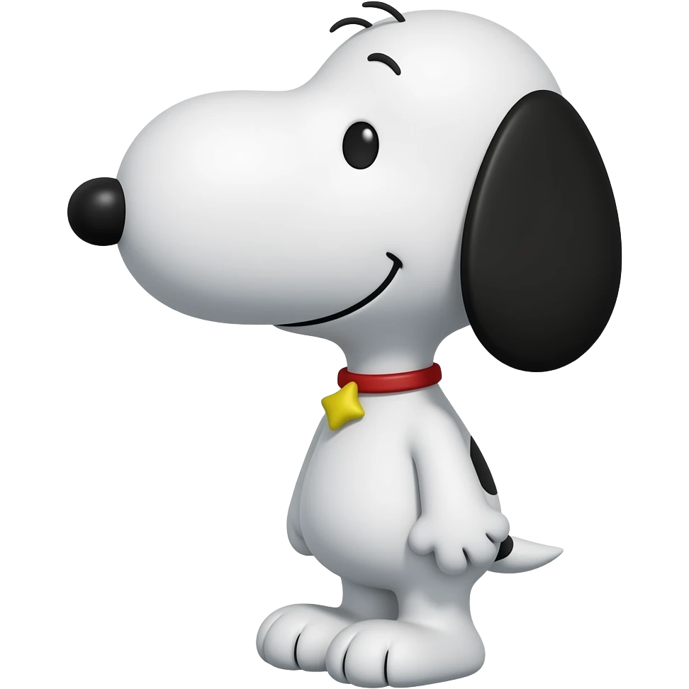Snoopy dog facing at me emoji
