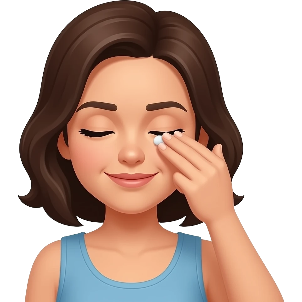 Женщина трет глаза emoji