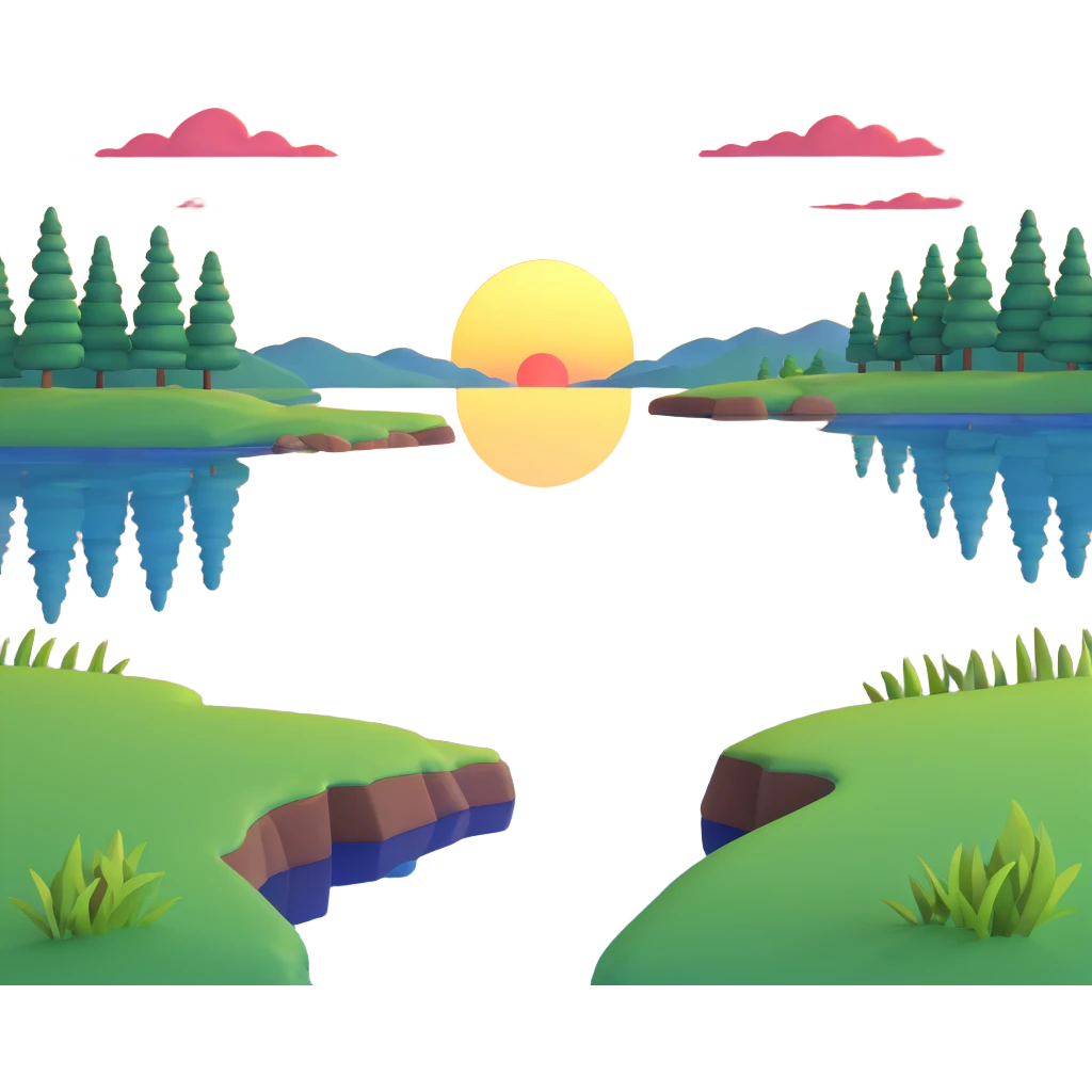 lakeside sunset horizon emoji
