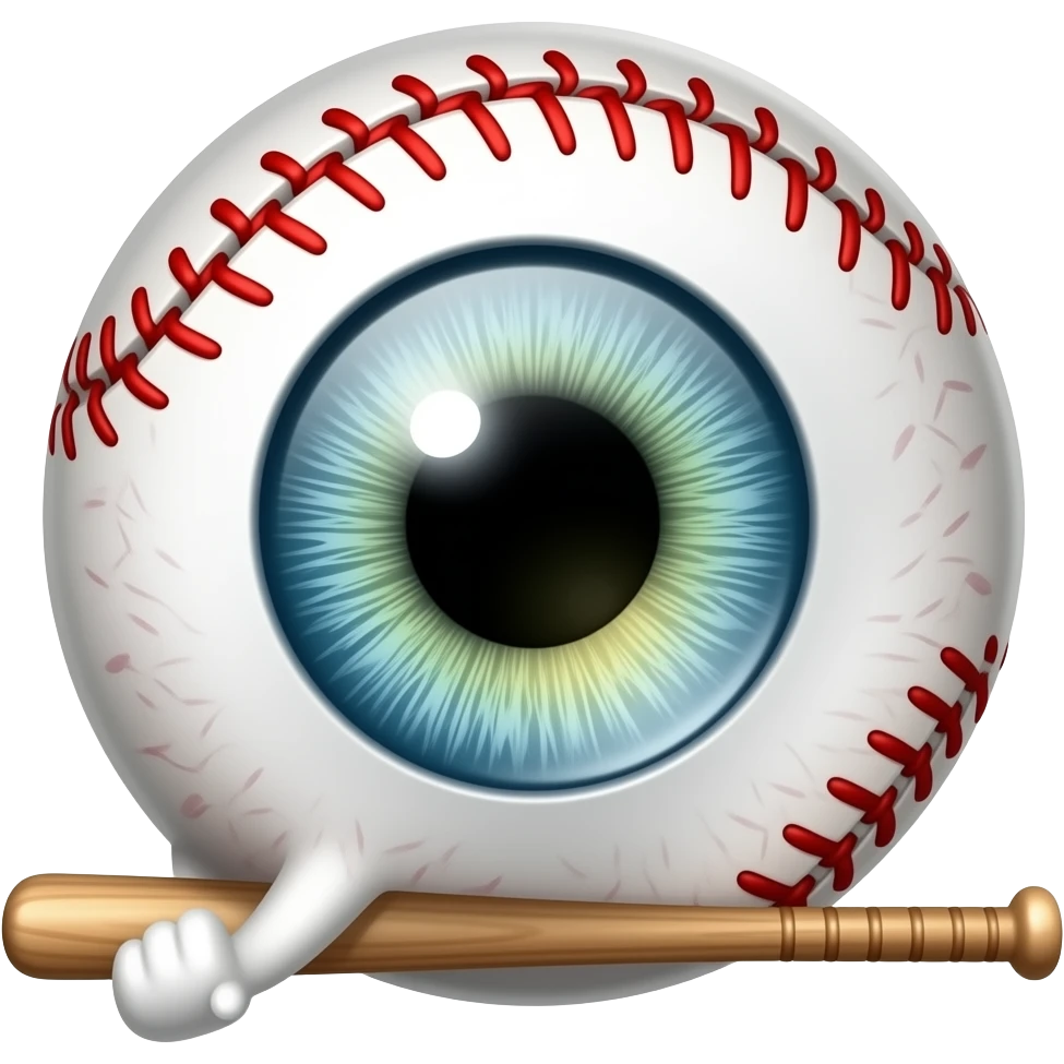 eyeball holding baseball bat emoji