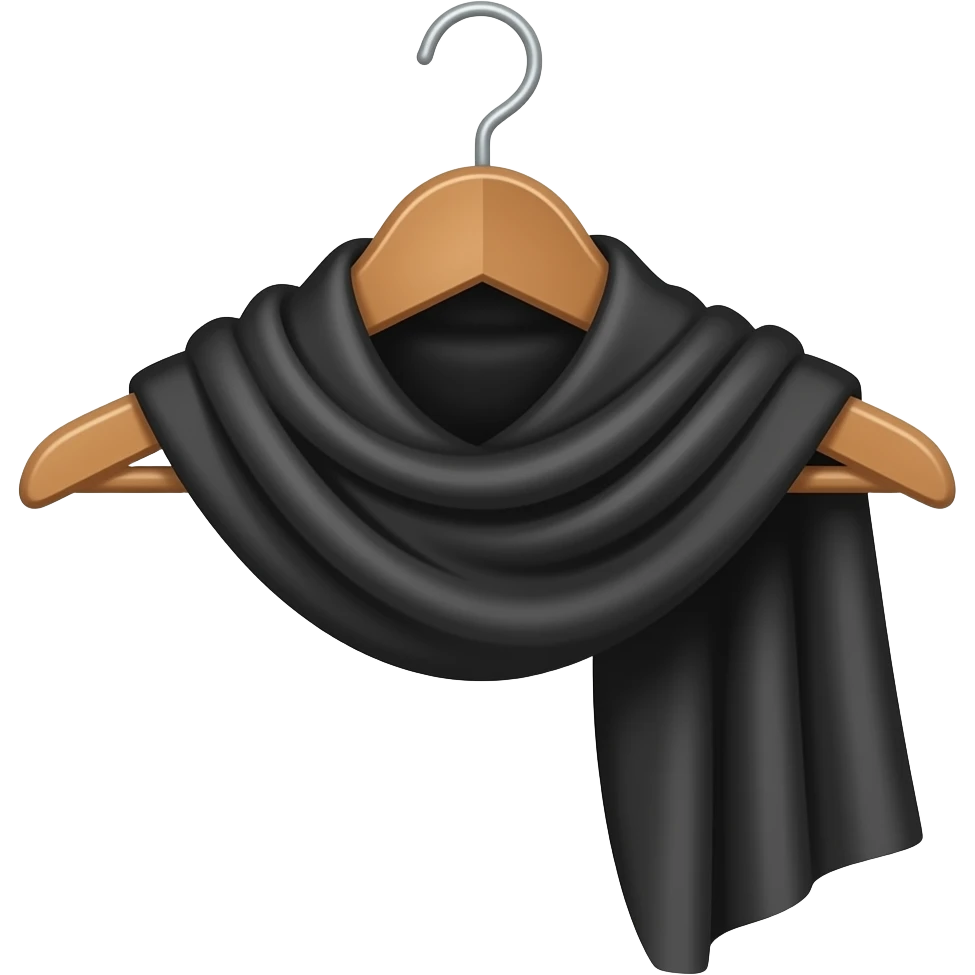 black hijab in hanger emoji
