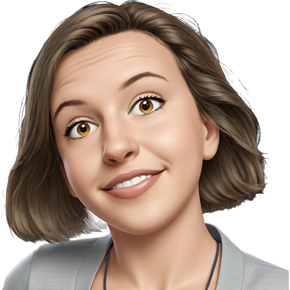 smiling girl with short hair emoji