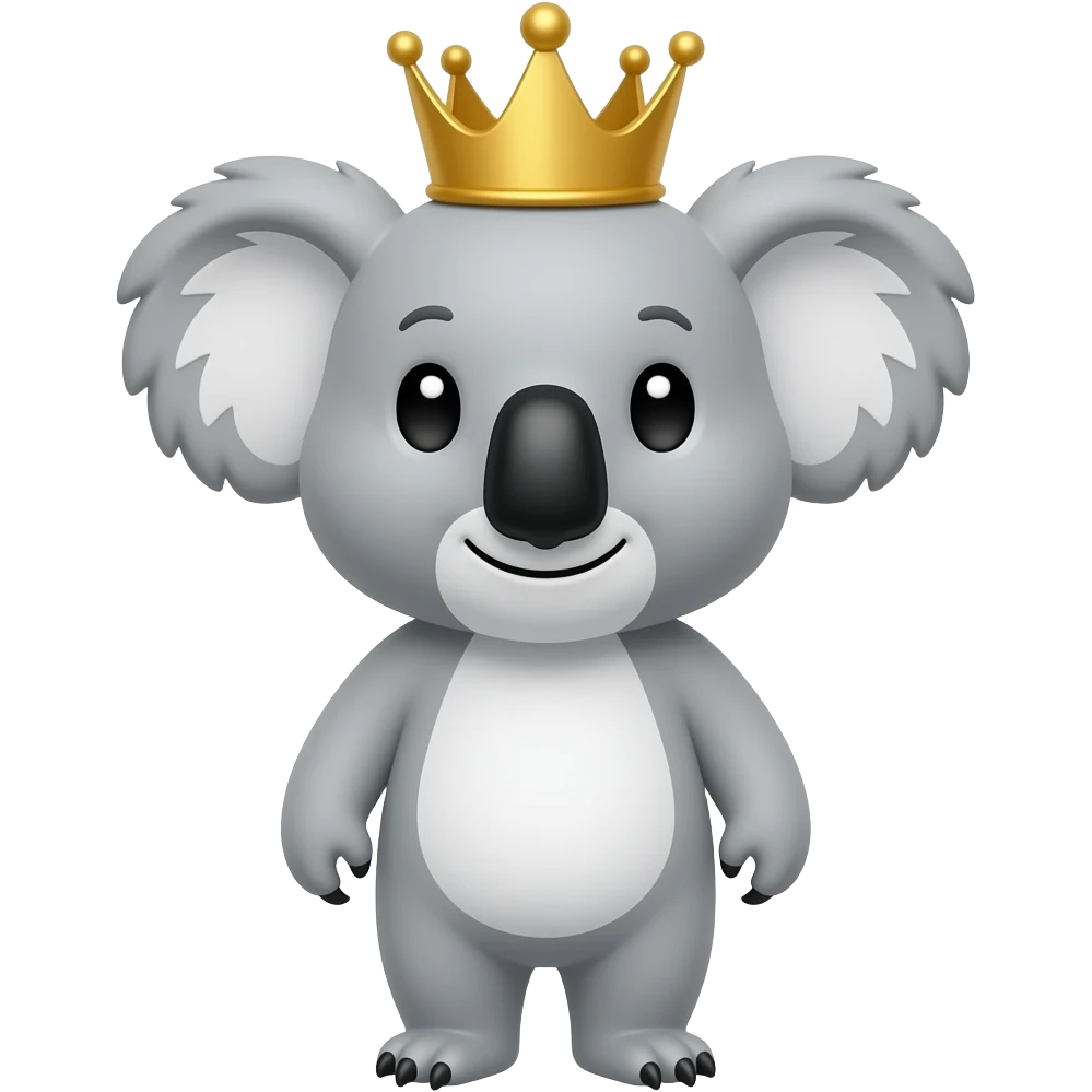 koala with crown emoji