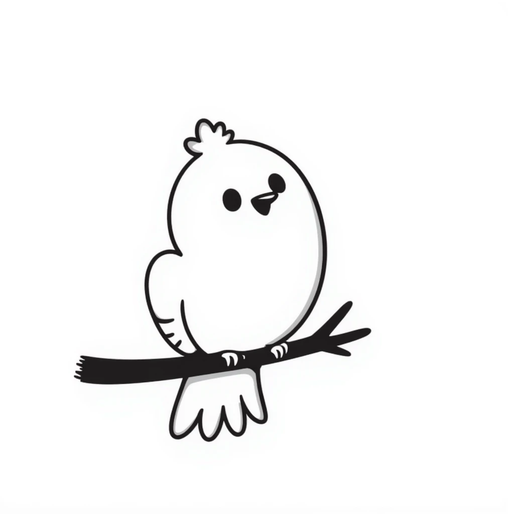 cute pigeon, hand drawn doodle style emoji
