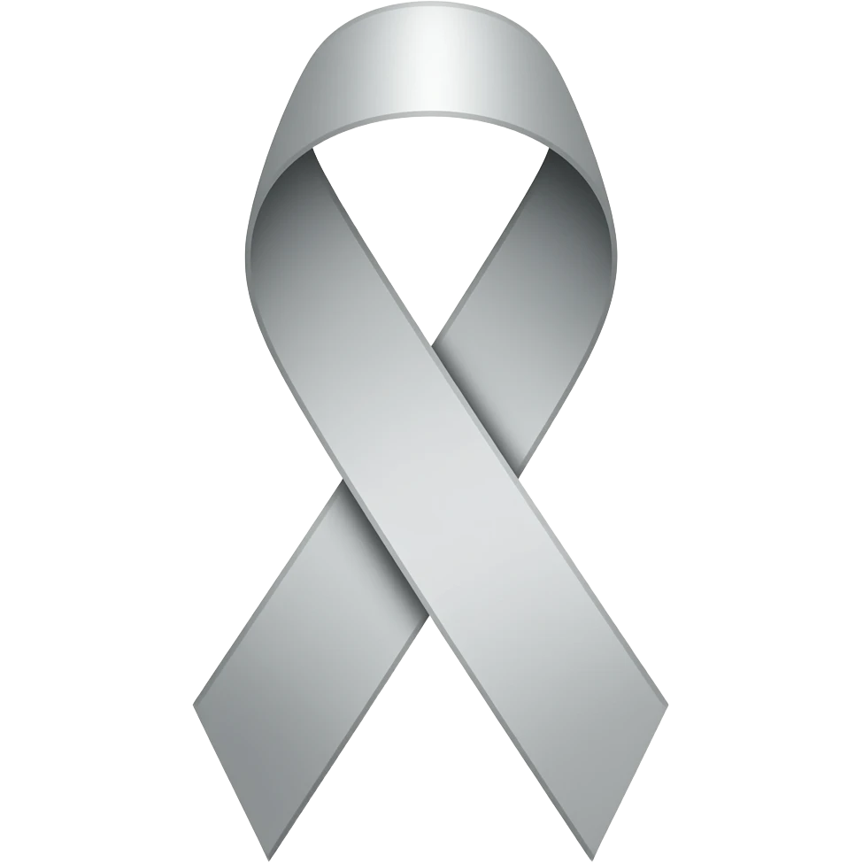 Cancer ribbon change colors to white and gray emoji