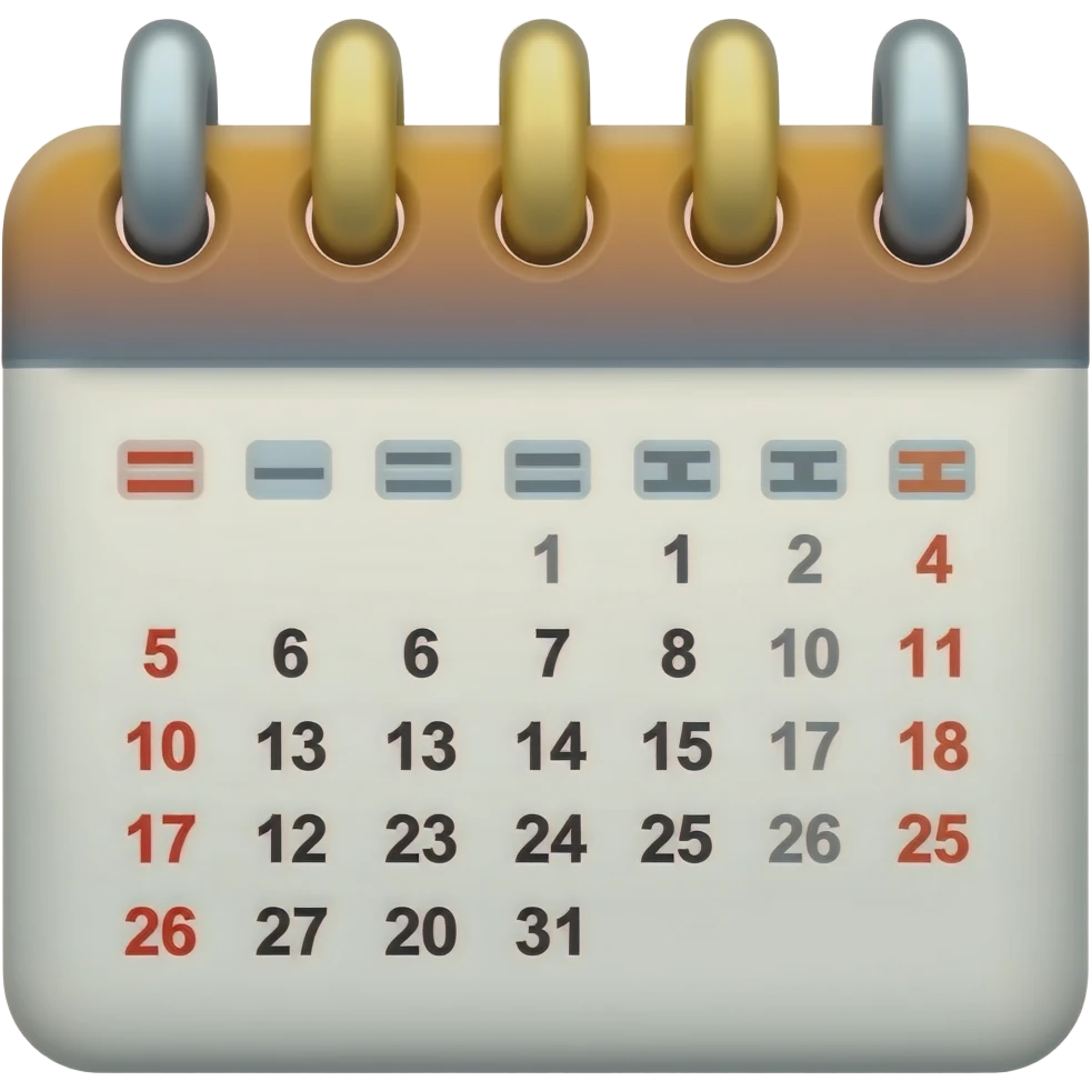 calendar colorful emoji