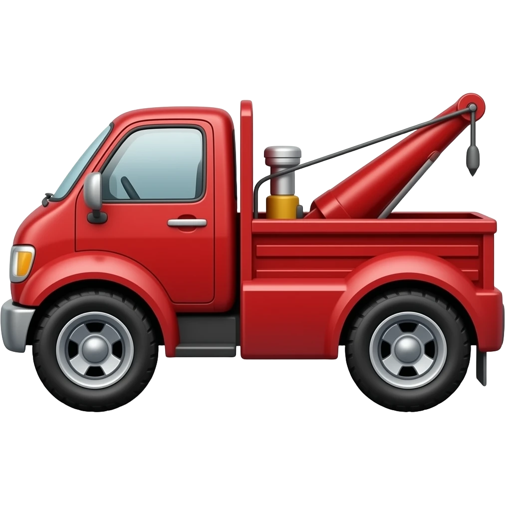 toyota red snow plow truck side emoji