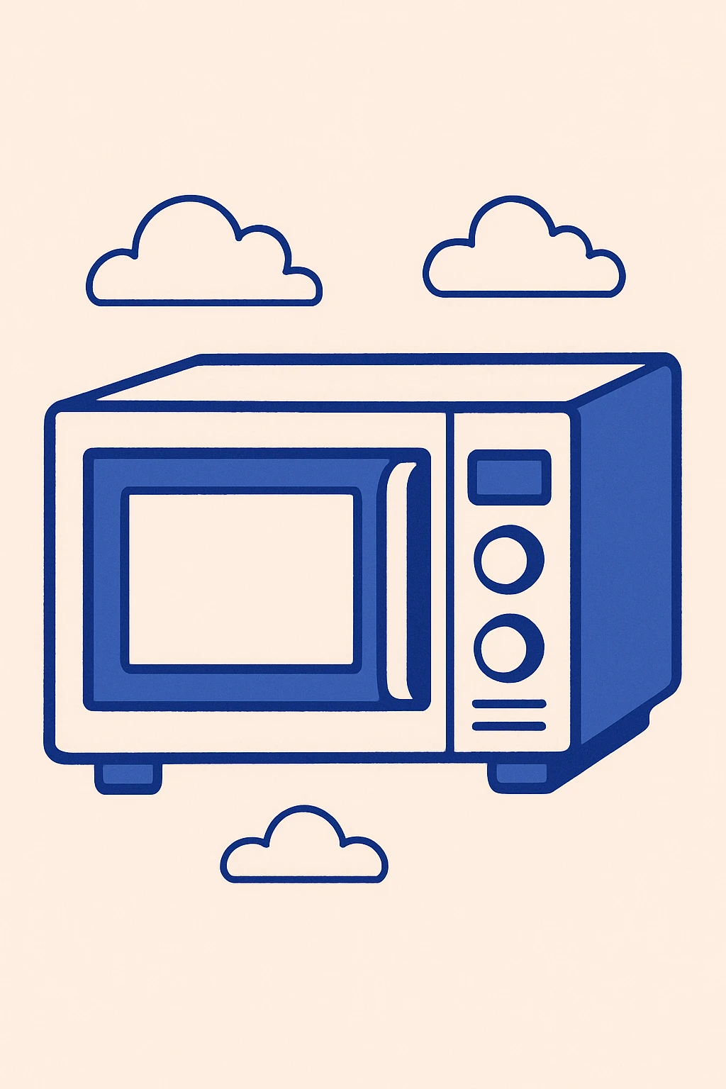 microwave oven, compact and modern emoji