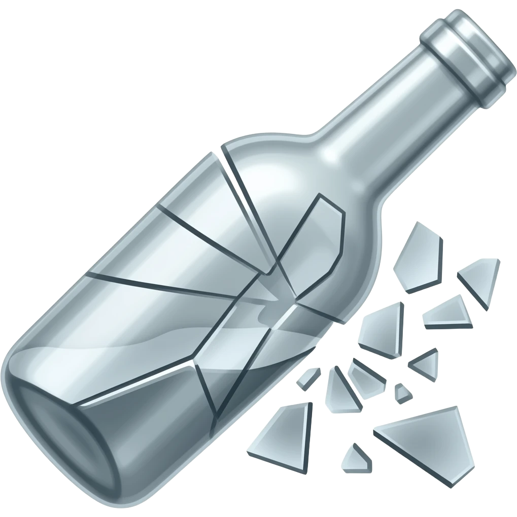 Broken bottle emoji