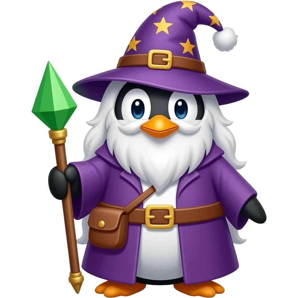 Penguin Wizard emoji