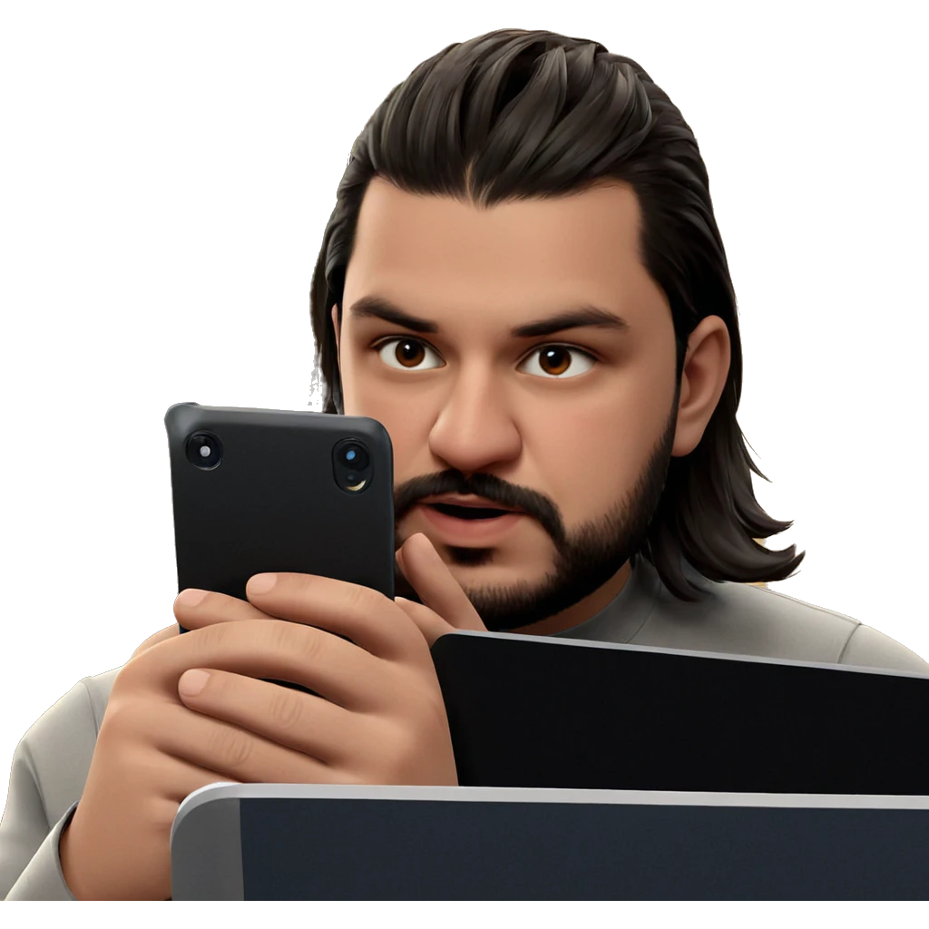 boy with phone in hand emoji