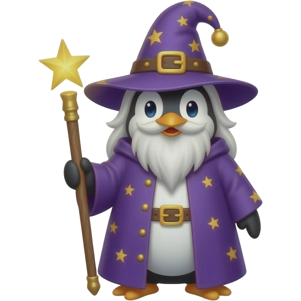 Penguin Wizard emoji