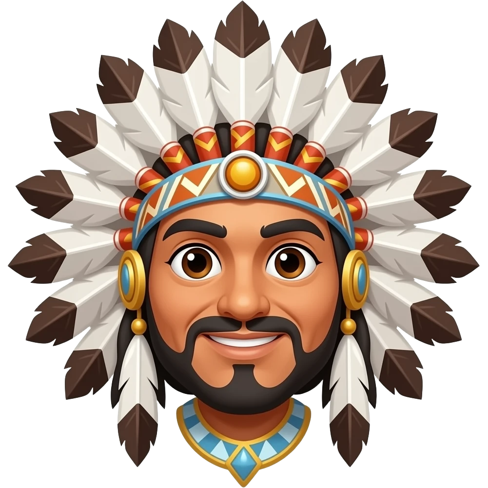 Funny Indian chief emoji