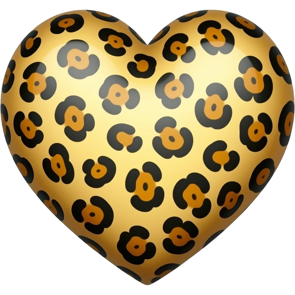 A heart with that viral cheetah print emoji