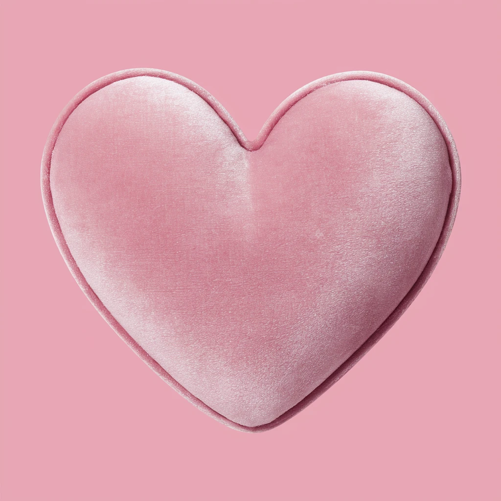 heart with a soft velvet matte emoji