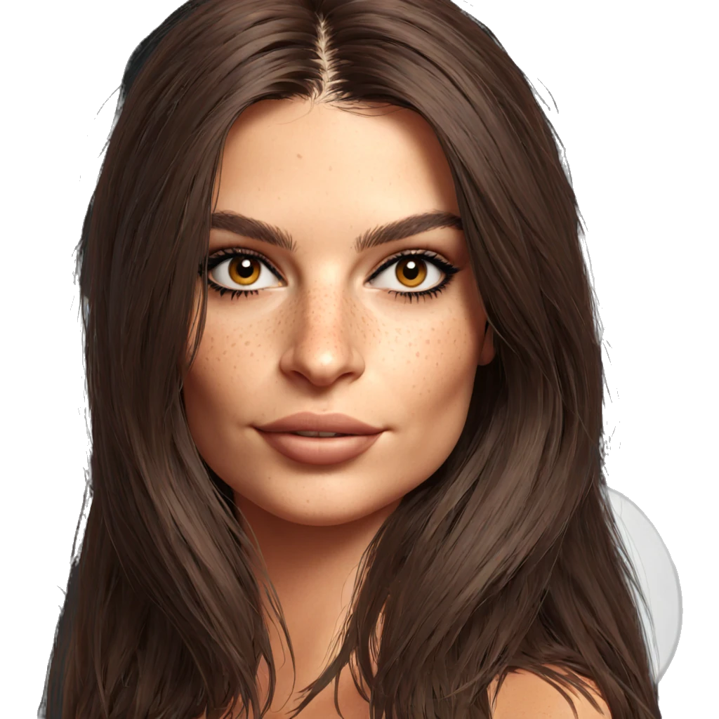 portrait of a girl with freckles emoji