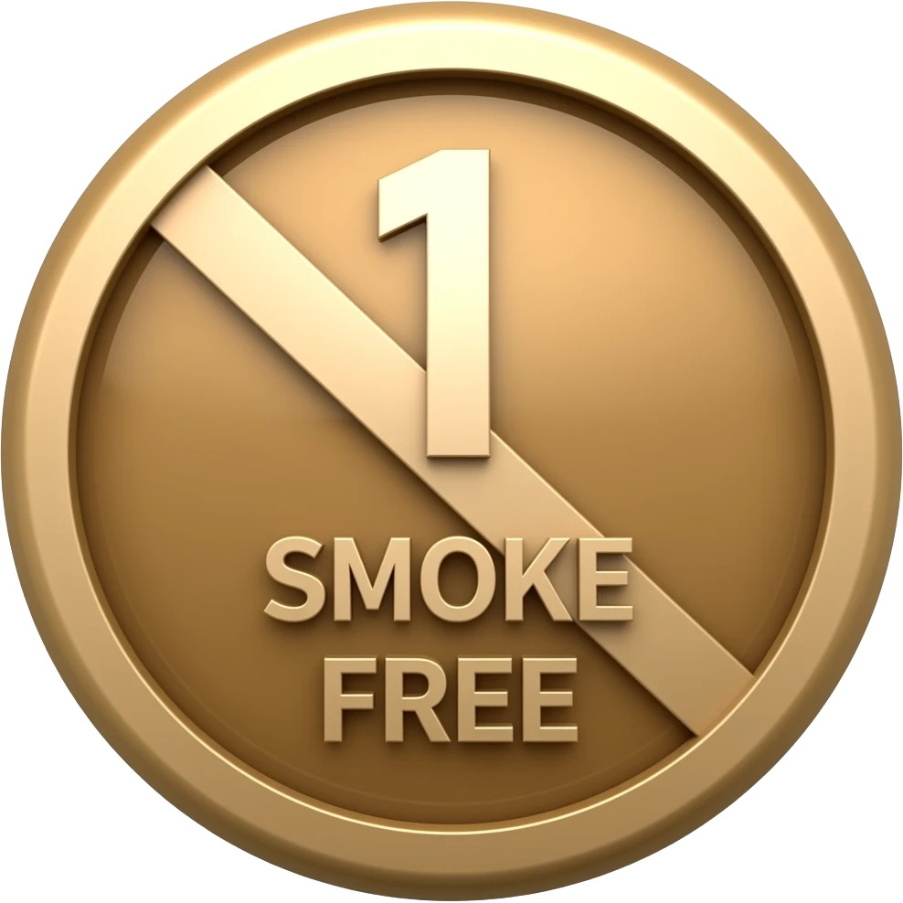bronze 1 hour smoke free badge emoji