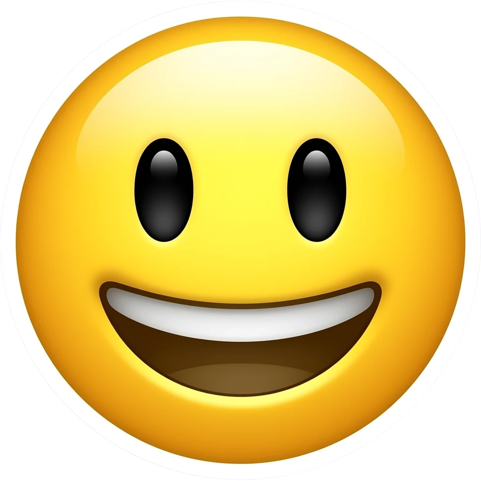 sticker with smile emoji