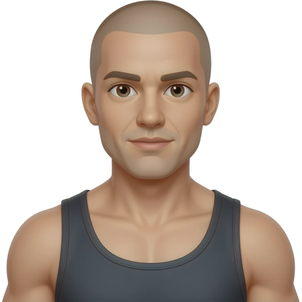 Que no se le vea el pelo y que sea musculoso emoji